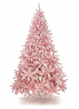 Cargar imagen en el visor de la galería, Arbol de Navidad modelo DH-77 ROSADO NEVADO (replegable)
