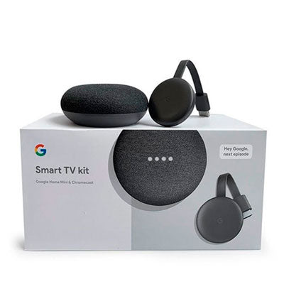 KIT SMART TV CHROMECAST 3 + HOME MINI GRIS