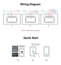 Cargar imagen en el visor de la galería, Sonoff T0US2C Interruptor Inteligente WIFI  Touch de 2 contacto (blanco)
