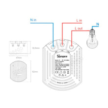 Cargar imagen en el visor de la galería, Sonoff Dimmer D1 WIFI Control de intensidad de luz + control RF
